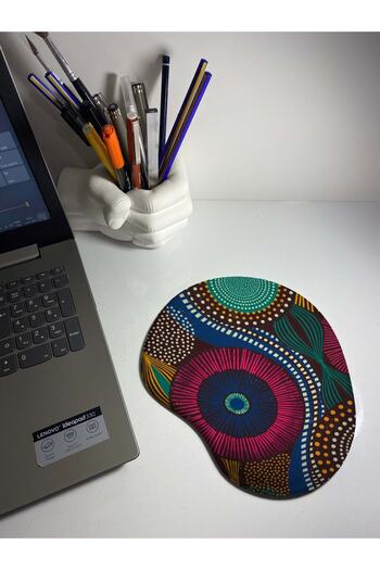 rakkun shop Mouse Pad cu suport pentru încheietura mâinii cu imprimare Afro Art