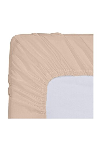 Cranberries 100X200 + 25 cm Plain Cotton Single Elastic Fitted Combed Bed Sheet