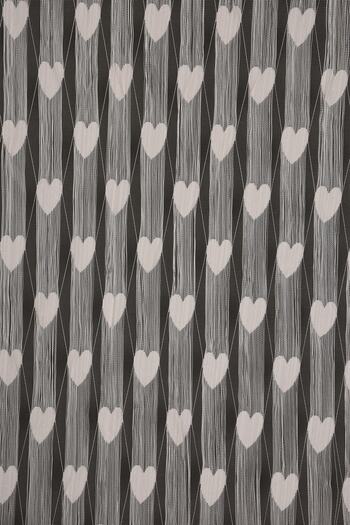 AKÇA TEKSTİL Heart Combined Model Cream Color Rope Curtain Ready Made Buttons Sewn Rope Curtain 300*280 Cm