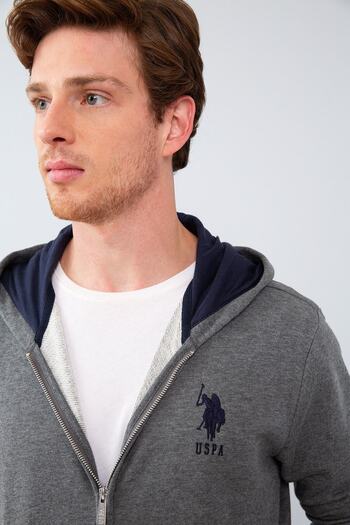 U.S. Polo Assn. Ανδρικό γκρι φούτερ G081SZ082.000838898