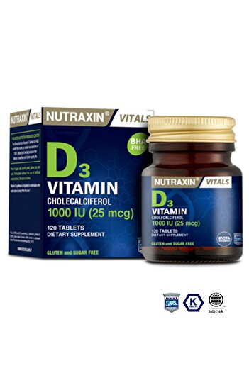 Nutraxin 1000 Iu Vitamin D3 - 120 Tablets