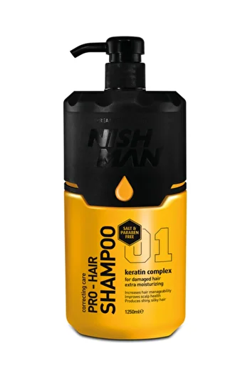 NISHMAN 1250 ml Professional Keratin Shampoo - Salt-free and Paraben-free
