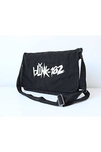 DEFLİNMODA Blink-182 Printed Vintage Unisex Denim Messenger Bag