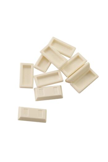 LEGO الملحقات الأصلية Moc شخصية صغيرة مخصصة Ingot Gold Bullion White سيتم إرسال 4 قطع