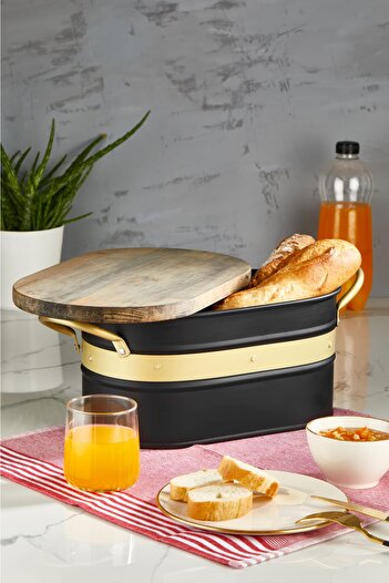 The Mia Galvin Bread Storage Container Black Gln0064