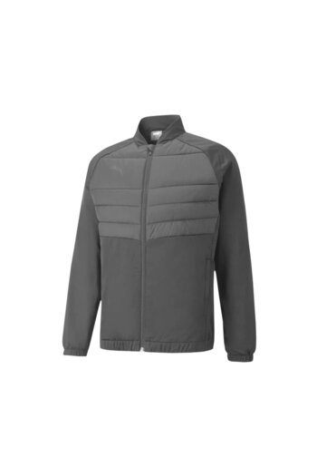 Puma Ανδρικό μπουφάν ποδοσφαίρου Teamliga Hybrid Jacket 65732113   Γκρι