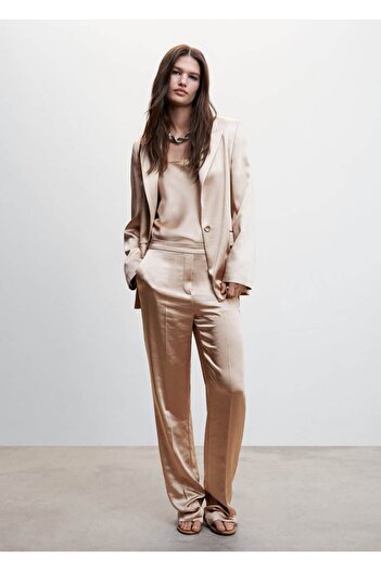 MANGO Woman Satin Lace Blouse