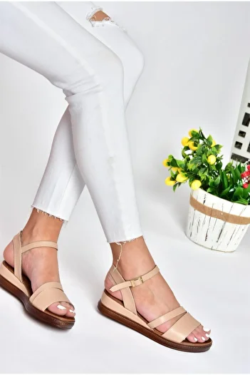 Fox Shoes P674300709 Skin Wedge Heeled Daily Women's Sandals