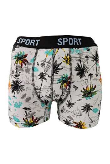 Vien&Karl Erkek Desenli 5'li Premium Kutu Penye Pamuklu Likralı Boxer