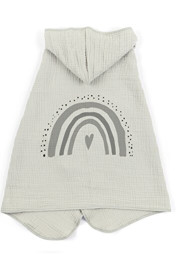 Tuğba Kuğu 4 Layers Muslin Hooded Towel - Polychrome Series - Bow