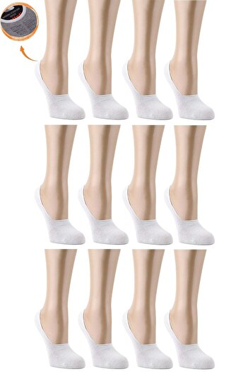 nettofit 12 Pack Summer Women's Mixed Color Non-Slip Silicone Seamless Invisible Ballerina Socks