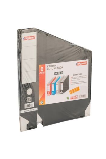 Bigpoint Black Cardboard Box - Pack of 6 Folders