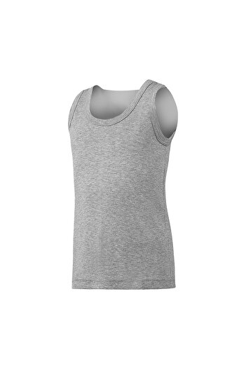 YILDIZ Pack of 6 Cotton Ribbed Boy's Gray Undershirt Q21