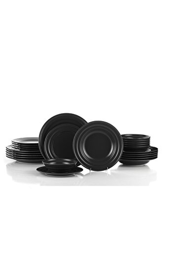 Kütahya Porselen New Tuvana Serving Plate Anthracite
