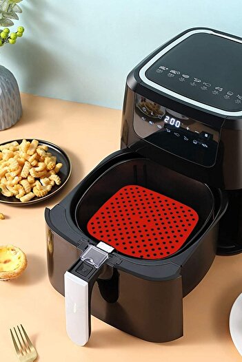 Buffer ® 2 Pieces Heat Resistant Washable Silicone Oven and Airfryer Square Baking Mat 21.5cm