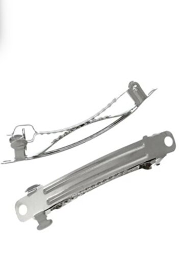 Hobigram 5 Cm Silver Automatic Knitting Buckle Attachment - Metal Clip - Design Buckle Attachment - 20 Pieces