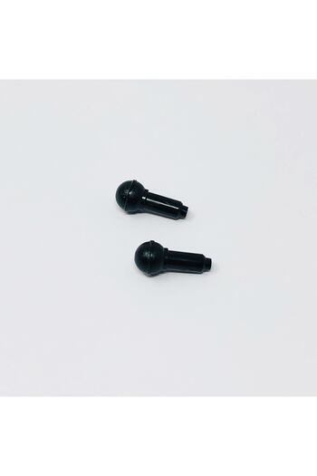 LEGO ملحق أصلي Moc مخصص Minifigure Minifigure ميكروفون أسود 2 قطعة لإرسال