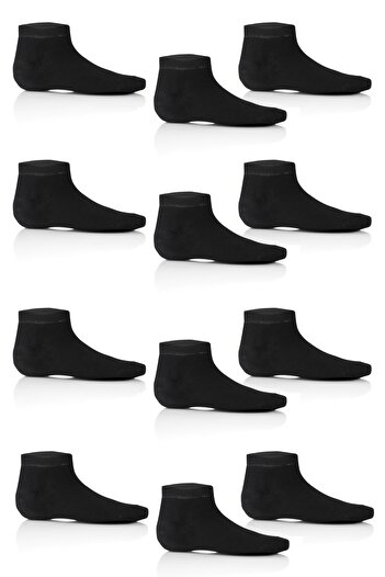 BSM 12 Pack Men's Bamboo Booties Socks