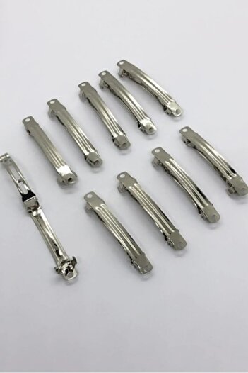 Hobigram 10 Pieces 5 cm Silver Color Metal Automatic Buckle Blank Undecorated – Buckle, Metal Buckle, Shiny Design