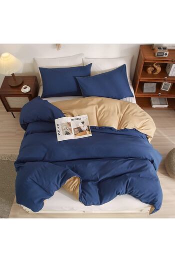 EVYA 100% Organic 160X200 cm Duvet Cover Set Soft Double Sided