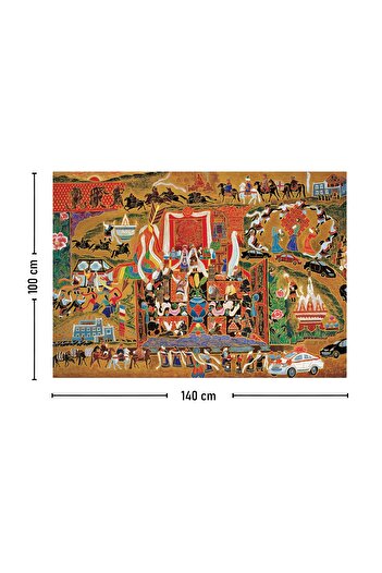 Vagonik Tibet Etnik Desen Budist Thangka Ve Mandala Bohem Duvar Örtüsü Halısı 140x100 Cm-70x100 Cm