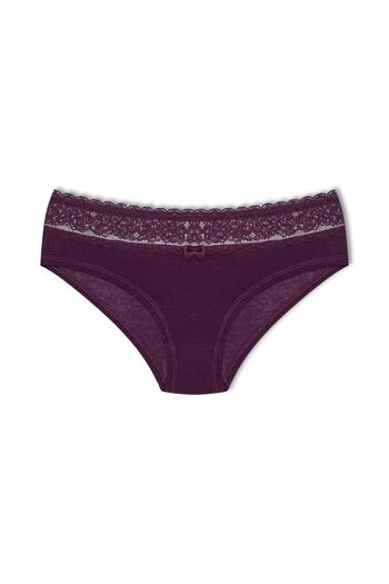 HNX Pachet de 3 boxer din bumbac cu dantelă în talie pentru femei