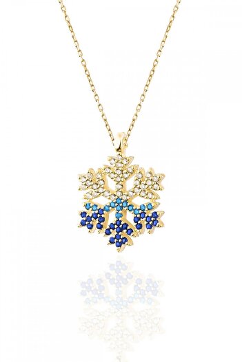 X-Lady Accessories Kar Tanesi Kolye Gold Renk Kolye