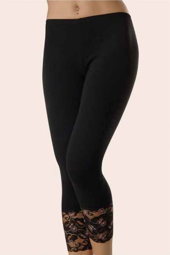 Anıt 3 Pieces Lace Women's Capri Tights 92% Cotton, 8% Elastane