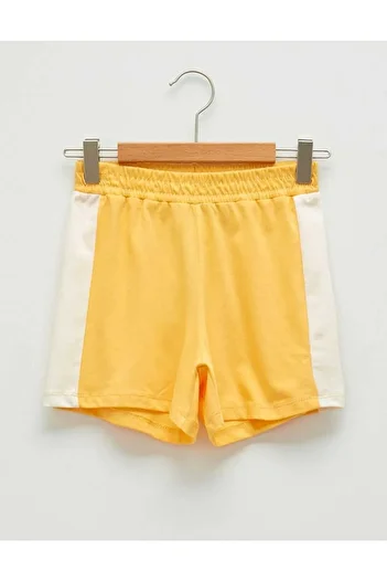 LC Waikiki Basic Children's Shorts with Elastic Waist Yellow