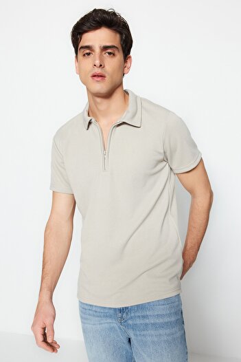 Trendyol Collection Limitovaná edice - tričko STone CuT Pique POlo Collar TMNSS23po00019