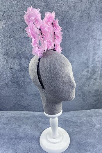 Hobigram Pink Laser Rose Rabbit Ear Crown – Special Design, Accessory, Quality Production, Eye-Catching Style