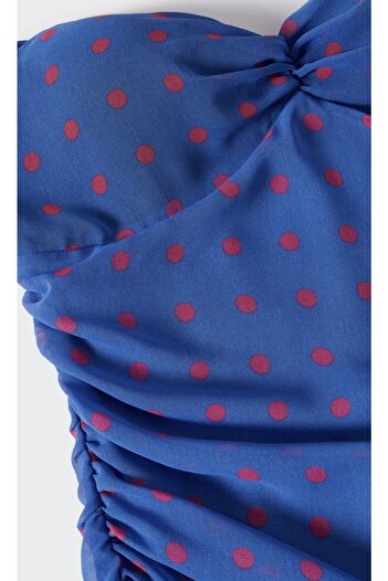MANGO Woman Mavi Kadın Elbise 37041302