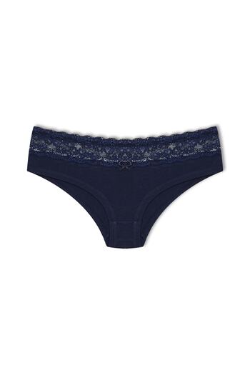 HNX Pachet de 3 boxer din bumbac cu dantelă în talie pentru femei