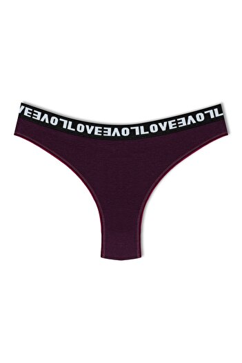 HNX Pachet de 3 chiloți elastici Love Brazilian pentru femei