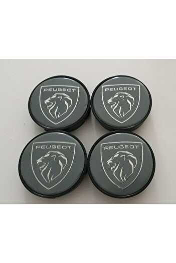 DURU DORUK Peugeot Jant Göbeği Uyumlu 65/62mm Gri 52mm Yuva 4 Lü Set Yeni