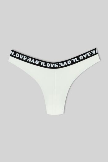 HNX Chiloți de damă Ecru Love Elastic Brazilian