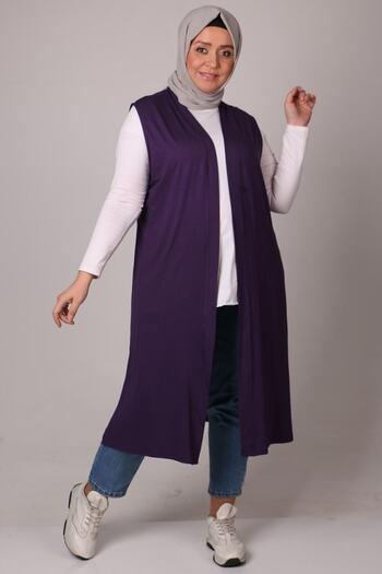 Eslina 34000 Large Size Combed Cotton Wear-And-Take Vest - Purple