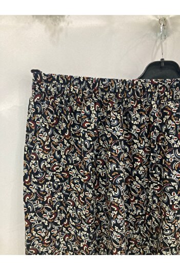 Sel Tekstil Jumbo Battal Women's Print Skirt
