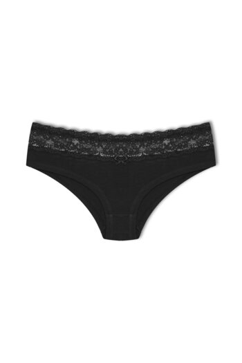 HNX Pachet de 3 boxer din bumbac cu dantelă în talie pentru femei