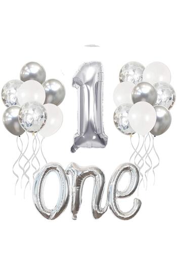 Patladı Gitti Silver 1 Year Birthday Set