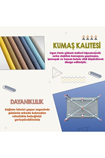 LORELLİ Up And Down 60x120 Bebek Anne Yanı Oyun Parkı Yatak Beşik Yatak Hediye
