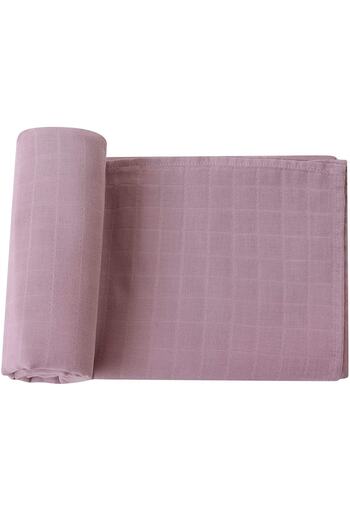Tinybabyconcept Soft Organic 100% Cotton Single Layer Muslin Swaddle Wrap Baby Blanket Lilac Color 110x110 Cm