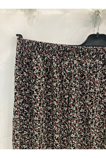 Sel Tekstil Jumbo Battal Women's Print Skirt