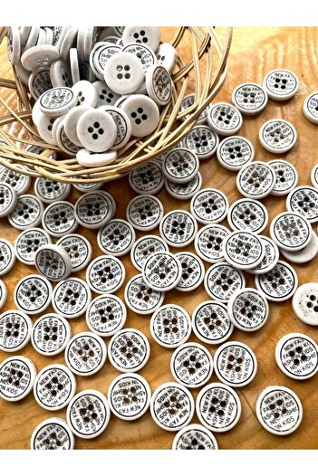 canan dizayn 15 Mm Printed Special Production Button (20 Pieces)