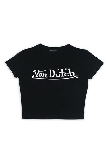 Touz zolid wear Von Dutch Printed Black Crop