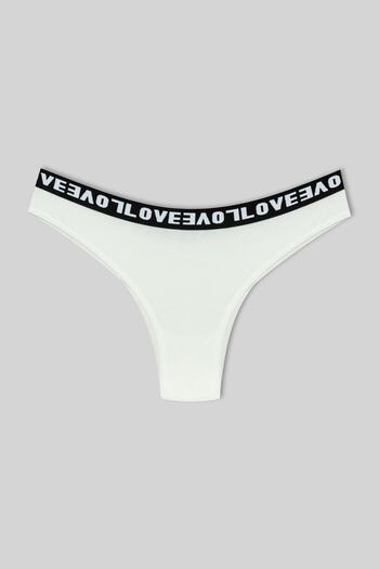 HNX Chiloți de damă Ecru Love Elastic Brazilian