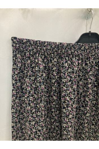 Sel Tekstil Jumbo Battal Women's Print Skirt
