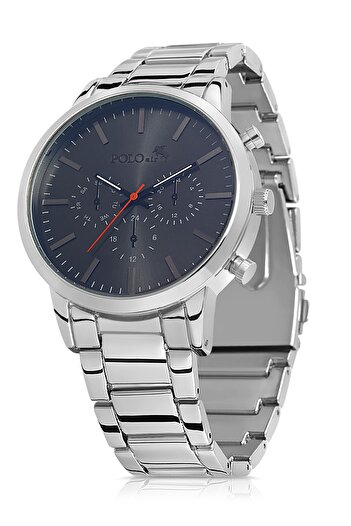 Polo Air Men's Wristwatch Silver-dark blue Color