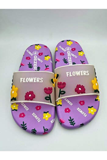 GEZER Non-Slip Sole Flower Patterned Bathroom Pool Beach Wet Floor Slippers Suitable for Daily Use