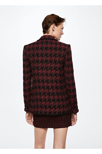 MANGO Woman Kazayağı Desenli Mini Etek